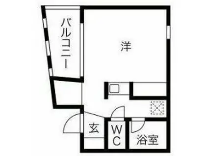 コスモリード高円寺サウス(ワンルーム/2階)の間取り写真