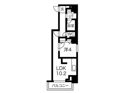 ラ・クラッセ札幌シティイースト(1LDK/9階)の間取り写真
