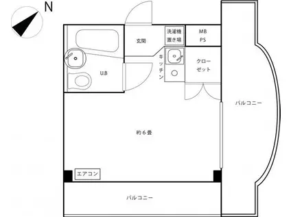 セイコーガーデン朝霞(ワンルーム/10階)の間取り写真