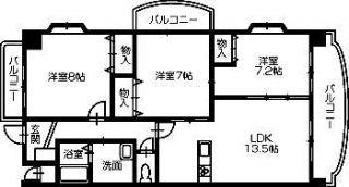 シャンブルクレール(3LDK/3階)の間取り写真