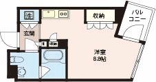 エスティメゾン板橋C6(ワンルーム/5階)の間取り写真