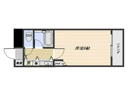 トーカンキャステール鹿児島駅前202号(1K/2階)の間取り写真