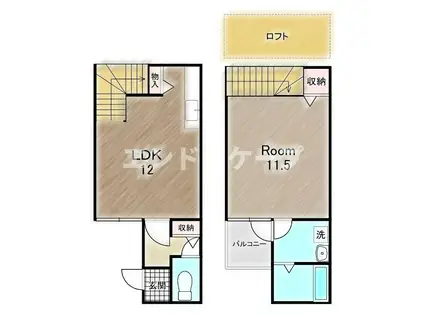 STANFORD SQUARE(1LDK/1階)の間取り写真