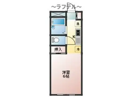 アールスハイツ(1K/2階)の間取り写真