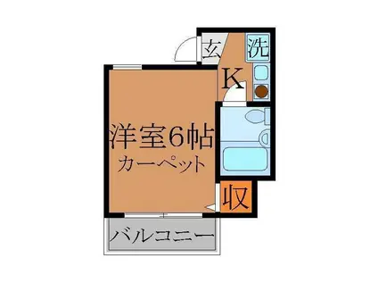 メゾン・パティオ(1K/1階)の間取り写真