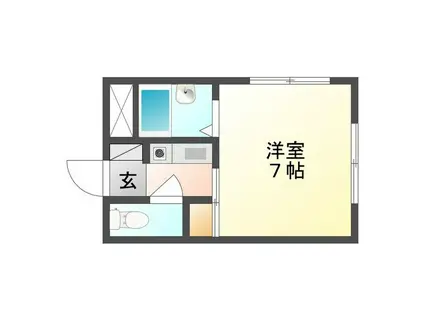 津島サンコーポ(1K/2階)の間取り写真