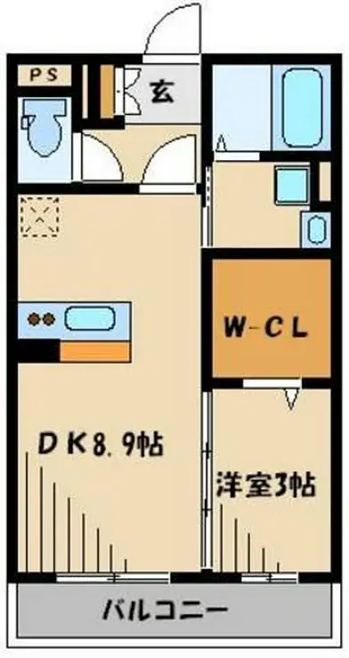 トレビナ与野本町 1階階 間取り