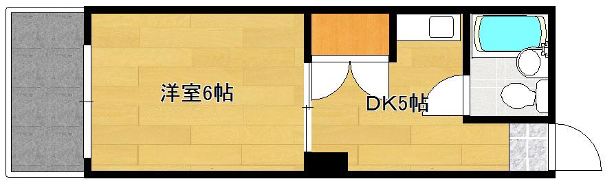 第2品川ビル(1DK/3階)の間取り写真