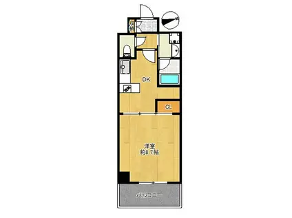 レクシア鶴見(1DK/4階)の間取り写真