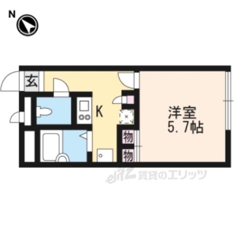 レオパレスサンシャイン田中21(1K/1階)の間取り写真