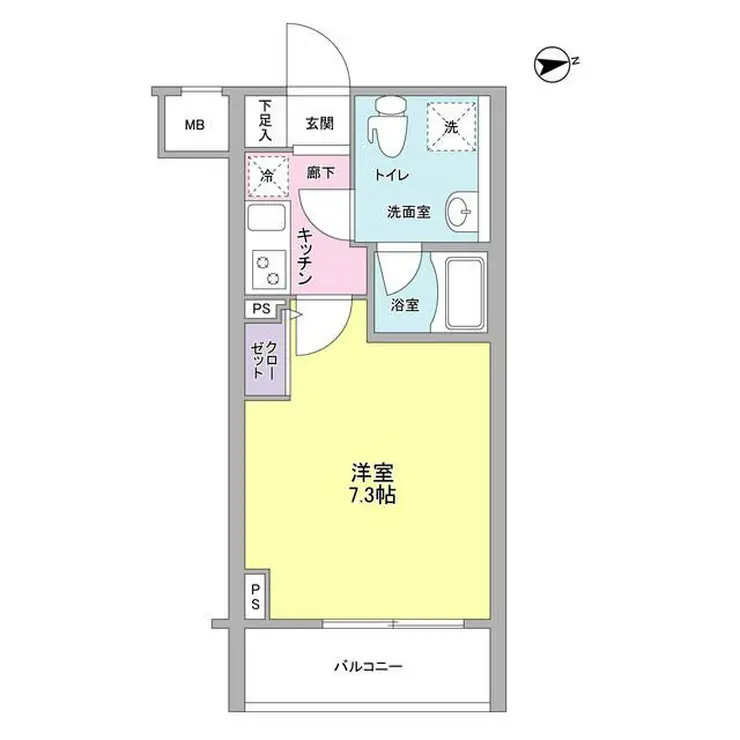 メインステージ白金高輪駅前 7階階 間取り