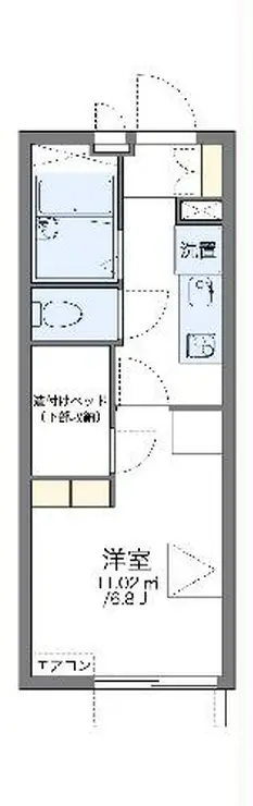 レオパレスSHIMIZU T 1階階 間取り