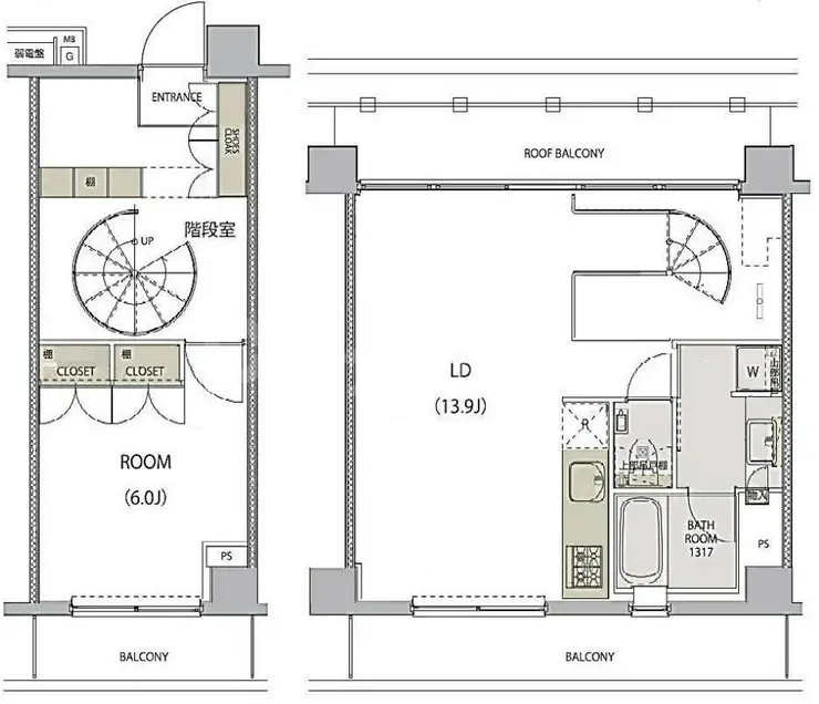 レヴィーガときわ台Crob 3階階 間取り