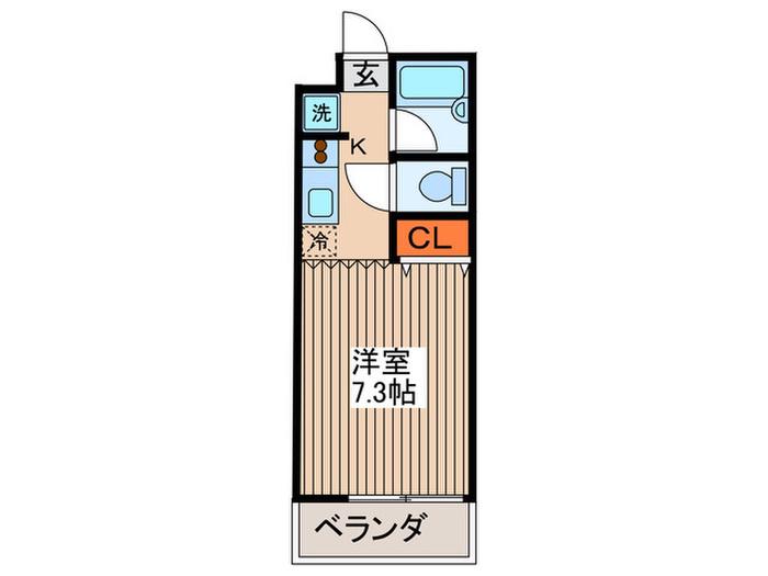 ハイツ空眠(1K/1階)の間取り写真