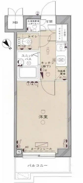 ルーブル恵比寿サウスガーデン 4階階 間取り