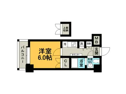 ダイナコートエスタディオ東公園III(1K/5階)の間取り写真