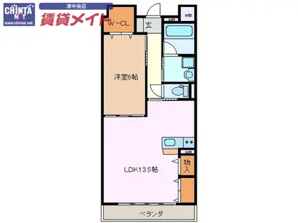 MS ARTI(1LDK/4階)の間取り写真