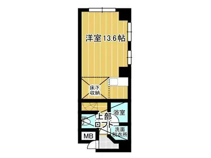 メゾン ド ブランシュ 南林寺(ワンルーム/3階)の間取り写真