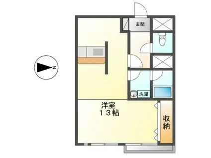 中駒新栄レオンビル(ワンルーム/5階)の間取り写真