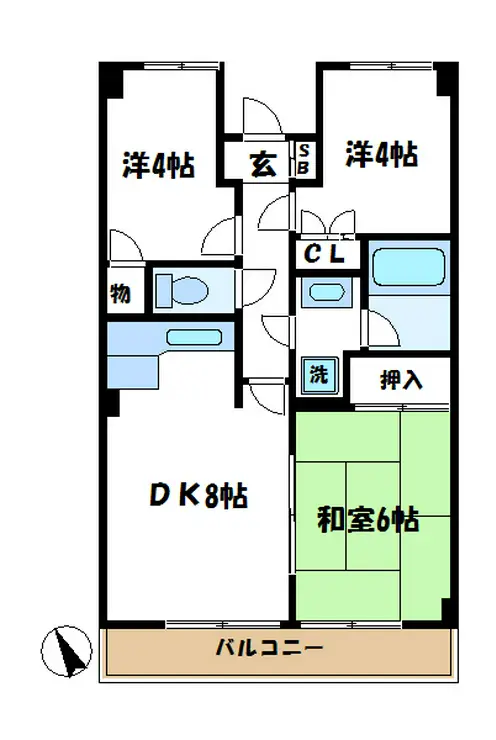 新川崎ロイヤルパレス 2階階 間取り