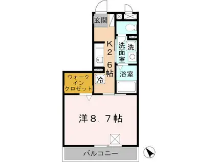 セジュール六甲道(ワンルーム/1階)の間取り写真