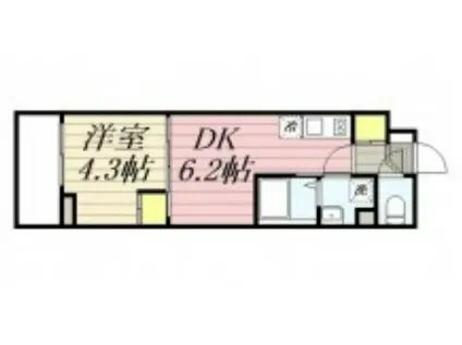 HF西巣鴨レジデンスII(1DK/4階)の間取り写真