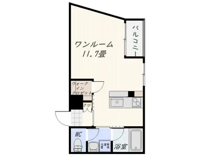 COCON BLD QUATORZE(ワンルーム/2階)の間取り写真