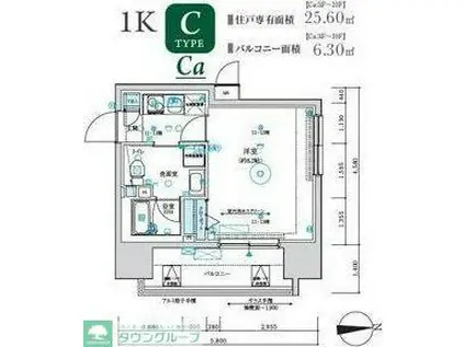 MAXIV八王子TRE(1K/11階)の間取り写真