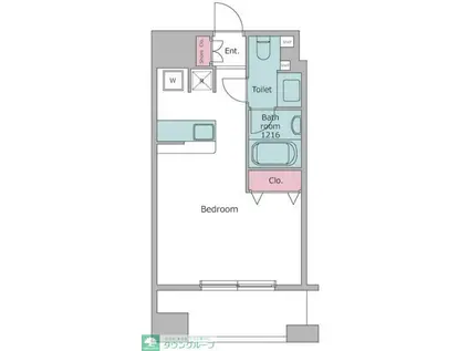 ピアネッタ汐留(ワンルーム/10階)の間取り写真