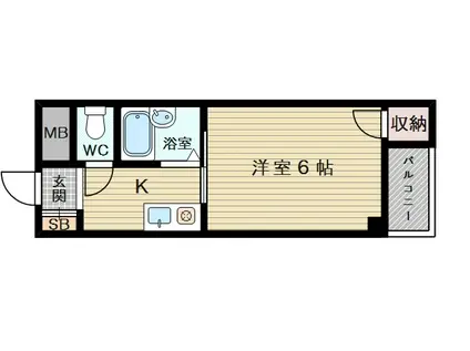 ボアミリッチ1(1K/4階)の間取り写真