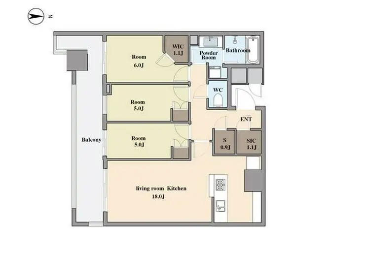 パークタワー晴海 33階階 間取り