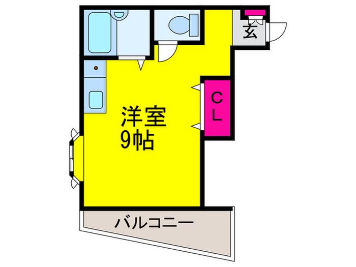 キョクヨウビル(ワンルーム/3階)の間取り写真