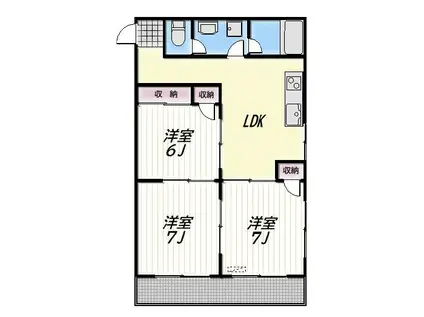 LEVANT(3LDK/2階)の間取り写真