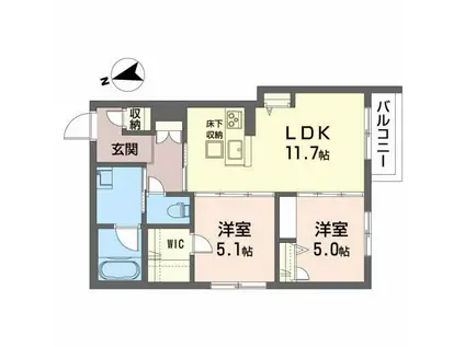 STELLA HOUSE(2LDK/1階)の間取り写真