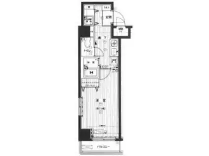 グランド・ガーラ三田(1K/6階)の間取り写真