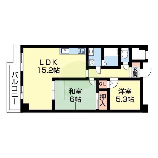 プリムローズ(3LDK/7階)の間取り写真