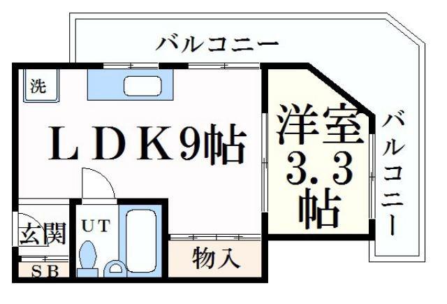 ペシュ七番館(1LDK/5階)の間取り写真