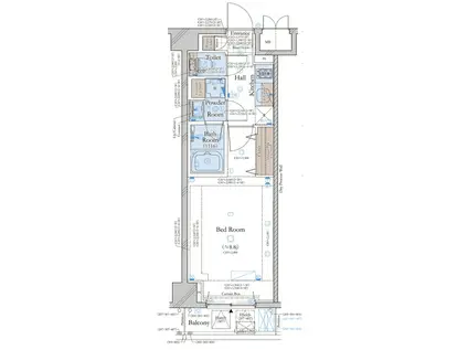 コンシェリア目黒 THE RESIDENCE(1K/4階)の間取り写真