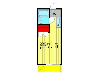 ライフピア立石(ワンルーム/1階)の間取り写真