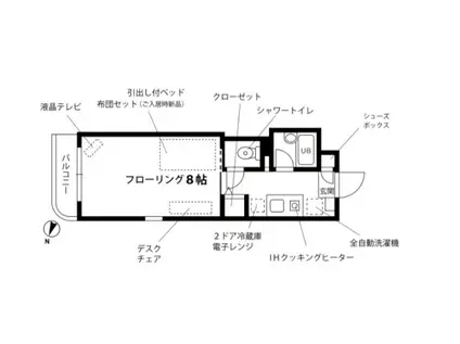 プチグランデ ラトール(1K/2階)の間取り写真