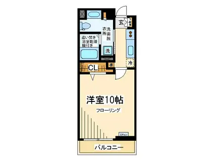 WIN BELL 仙川 ウィンベルセンガワ(1K/3階)の間取り写真