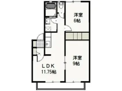 アーバンF(2LDK/2階)の間取り写真