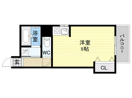 エルプラド京橋(1K/1階)の間取り写真