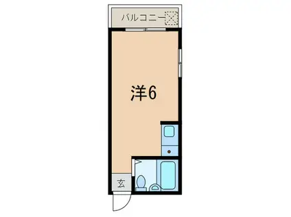 シャトーすずらんII(ワンルーム/5階)の間取り写真