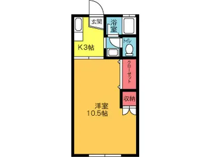 コーポハヤサカ(2K/1階)の間取り写真