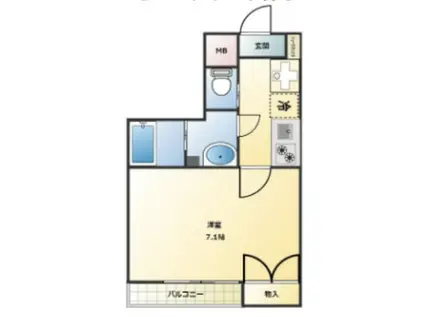 FUSION練馬桜台(1K/4階)の間取り写真