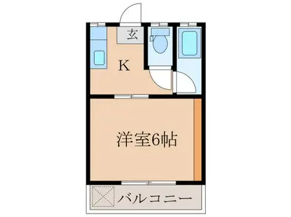 コーポマコ(1K/1階)の間取り写真