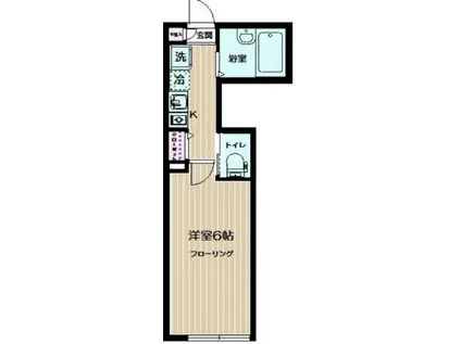 フェリーチェ経堂(1K/2階)の間取り写真