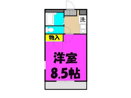 LUCEII(1K/2階)の間取り写真