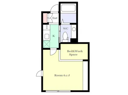 MY STYLE JIYUGAOKA(ワンルーム/1階)の間取り写真